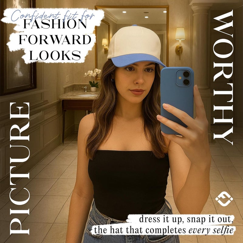 Funky Junque Vintage Canvas Snapback Hat - Adjustable 2 Tone Cap for Men Women - Put It On My, Cowboy, Girl Dad, Funny - Image 4